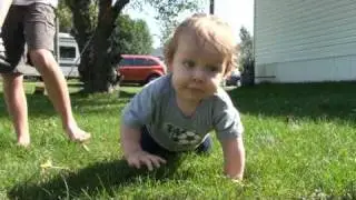 BJ Crawling at Gma Fern's house