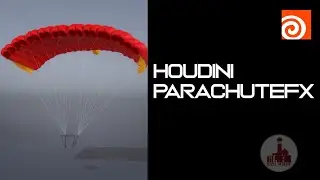 HOUDINI:  Houdini Parachute FX #houdini, #vfx, #simulation