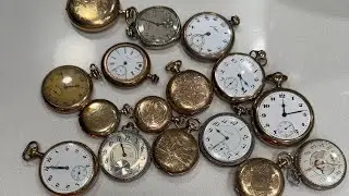 Just a nice vintage gold filled pocket watch lot Elgin Waltham and other watches 