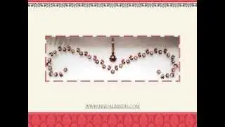 Beautiful Bridal Bindi Forehead Decoration Presentation.