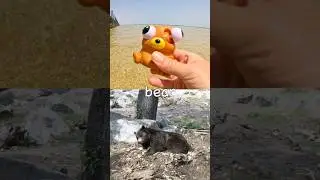 Дети учатся | Названия животных в лагуне: Медведь, Лиса, Коала, Бегемот, Ленивец