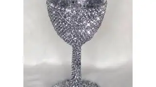 Bling Wrapped Wine Glass