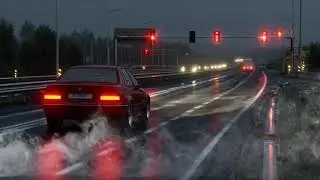 Neon Cross Flickers Over Highway 9 &ndash; Midnight Blues Soul | Rainy Highway Vibes
