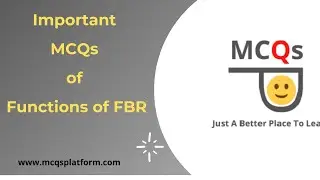 Important MCQs of Functions of Federal Board of Revenue | FBR MCQs | MCQs of FBR | IIRS MCQs