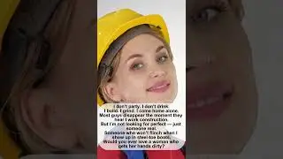 Would you date a female construction worker 🥺🤔🫣 #construction #single #trending #datingover50