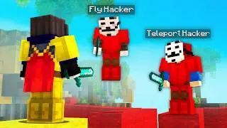 INSANE 1v4 Clutch vs 2 TELEPORTING & FLYING HACKERS | Bedwars