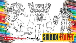 Clockman vs Titan Clockman: Epic Battle with Hammers | Octopus Channel Coloring