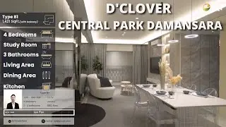 D'Clover : NEW 1421sf, 4 to 5 Rooms Family Condo in Central Park Damansara, Petaling Jaya