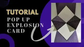 Pop Up Explosion card tutorial || Square Pop Up card || scrapbook book ||craft || birthday day card