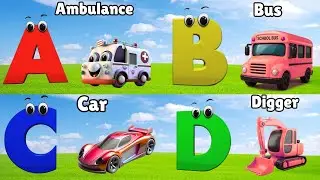 ABC Song Phonics, Transportation Song, ABC Song, Alphabet Educational Song A to Z for kids