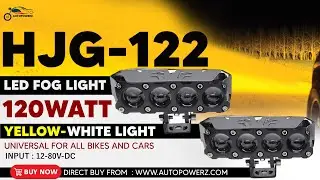 HJG 4LED, 120W Yellow/White Fog Light For Universal Bike,Car,Truck and other vehicles