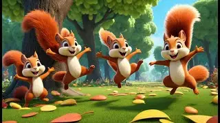 Five Silly Squirrels in the Tree | Playful Squirrel Song for Kids | Fun Forest Nursery Rhyme