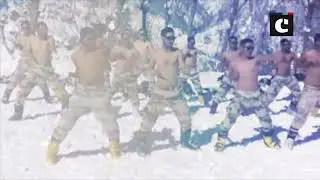 ITBP jawans practice martial arts at 11000 feet in Uttarakhand's Auli