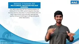 IWDP & INTERNATIONAL DAY OF SIGN LANGUAGE 2025