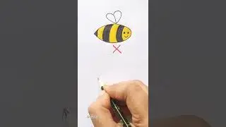 Draw bee 🐝  #shorts #drawing