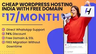 🎯 Cheap WordPress Hosting India With Free Domain In India | Cheapest WordPress Hosting