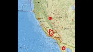 California Lighting up with Earthquakes this evening. Watch for larger movement. Monday Night 8/19