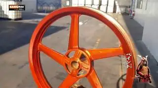 Spray motor's rim with Samurai Paint candy yellow & candy red || Samurai Paint Cambodia