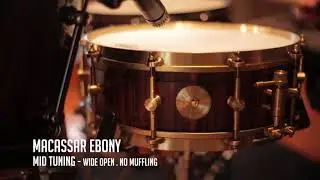 Cherry Hill Drums Macassar Ebony - 14x5 Low, Mid and High Demo