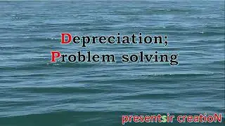 Depreciation practical problem solving. NCERT Plus one Accountancy text book page No. 272.