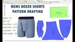 MENS BOXER SHORTS PATTERN MAKING IN CAD