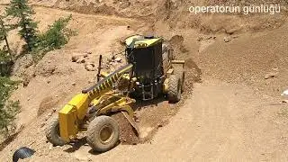 CAT 140M GRAYDER ORMAN YOLU TAMİRİ.grayder cat.yol yapımı.iş makinası,orman canavarı,yol nasıl yapı