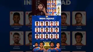 India team squad for Asia cup 2025 🔥 Gill (VC) #indiasquad #asiacup2025 #suryakumaryadav #gill