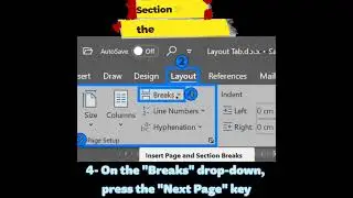 How to Section Break to the Next Page in MS Word