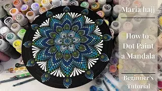 Learn How to Dot Paint a Beautiful Mandala on Wood | Step-by-Step Tutorial