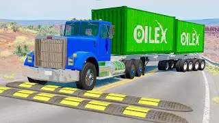 Trucks vs Speed Bumps SPECIAL #16 | BeamNG Drive - Long Video | BeamNG AMG