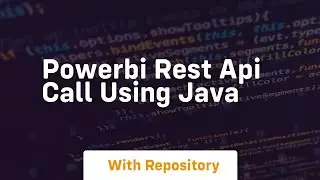 Powerbi rest api call using java