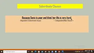 Subordinate clauses  Summary Revision Grade 10