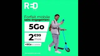 RED by SFR - Forfait Mobile sans engagement 5Go 5G &agrave; 2,99euros par mois