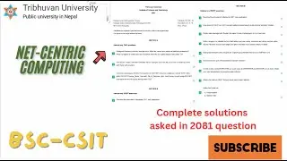 Net-Centric Computing 2081 Complete solutions || #bsc_csit