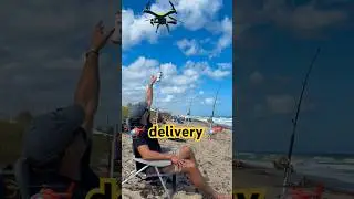 🚁 Drink delivery 🚁 shark fishing you need to keep energized⚡️ #sharkfishing #shark #bigsharks