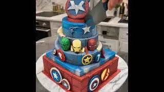 Marvel Avengers Tower Fondant Cake &ndash; Hero Power Unleashed!