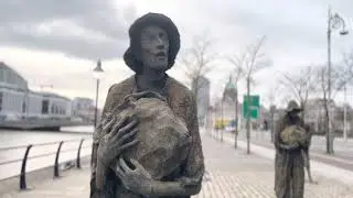 The Famine Statues Memorial in Dublin 2022