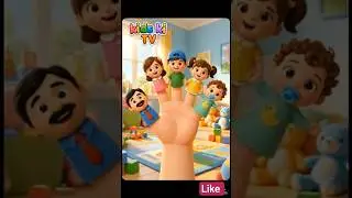 Daddy Finger Song! 🎶 Meet the Finger Family - Sing Along 👶|kids ki TV#Shorts
