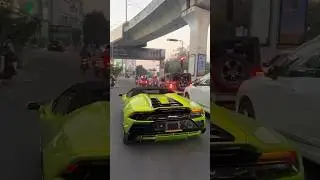 LAMBORGINI HURACAN IN LIGHT GREEN SHADE ✅ #shorts #ytshorts #lamborghini #delhi