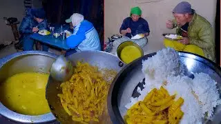 we are enjoying dinner with KOICH kanchha & FOX uncle || village dinner time || life in the village