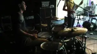 Drumming at 2012 music festival with Joel Berkowitz