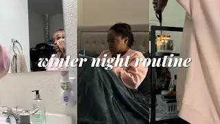 relaxing winter night routine | journaling, reading a new book, meditating