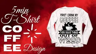 How to make creative COFFEE T-Shirt design in just 5min./ Photoshop tutorial with epic music.