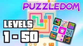 PUZZLEDOM - Connect - Novice A: All Levels 1 - 50 Gameplay Walkthrough Tutorial (iOS Android)