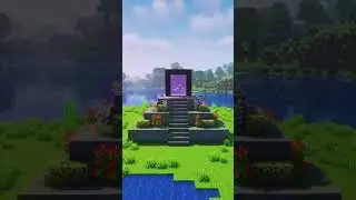 Easy nether portal design ✨ #minecraft #minecraftbuilds #minecraftmemes #minecraftshorts #gaming