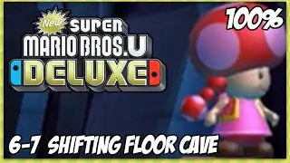 New Super Mario Bros. U Deluxe: 6-7 Shifting Floor Cave - 100% Walkthrough