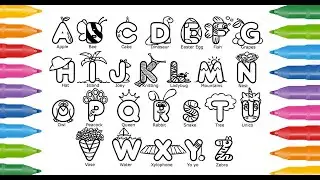 Learning the ALPHABET ABC'S Coloring Page FUN for Kids Toddlers LEARN the ABC English Alphabet