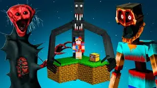 Sobreviví en un Skyblock con MODS de TERROR en Minecraft...