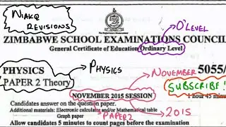 NOVEMBER 2015 O LEVEL PHYSICS PAPER 2