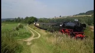 DB Class 23 076  (VSM) leaving Eys Station on it's way to Simpelveld (Weekend at War)